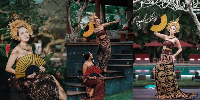 Beautiful and Graceful Like a Goddess, 7 Pictures of Luna Maya Wearing Traditional Costumes - Poses Like a Flexible Balinese Dancer