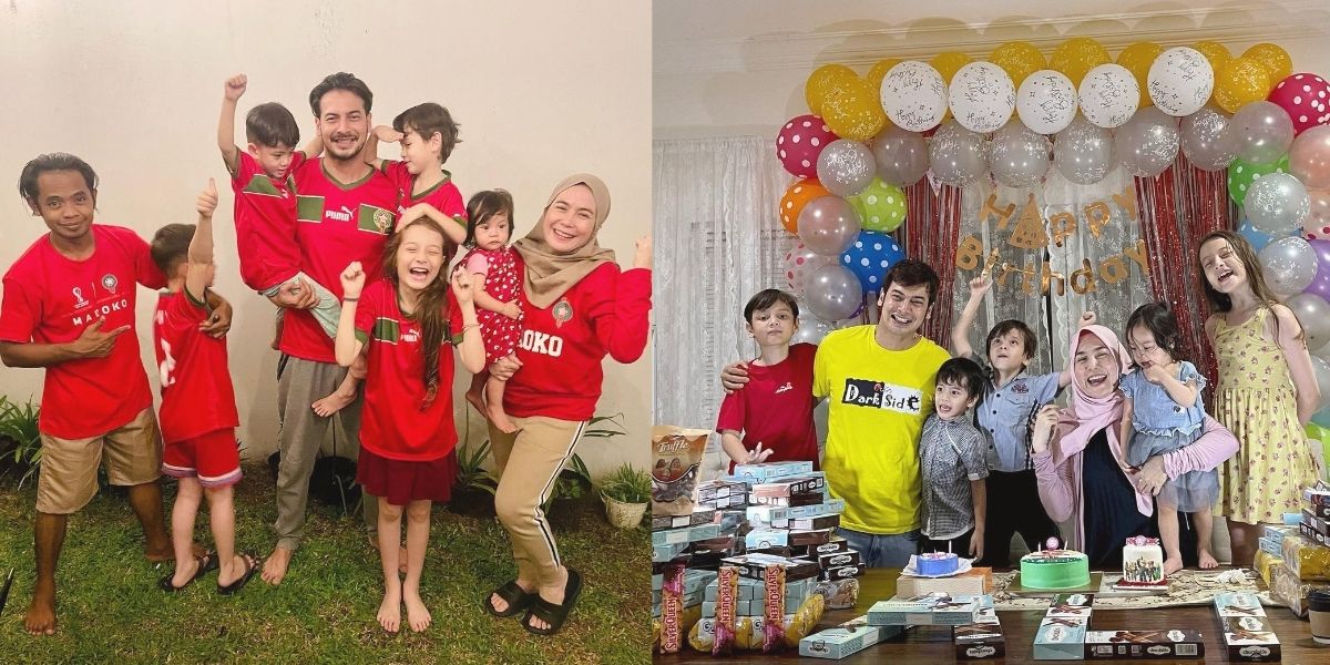 Beautiful and Handsome, 8 Photos of Boy Hamzah with His Wife Rina Amalia and Their 5 Fair-Skinned Children - Studying Together