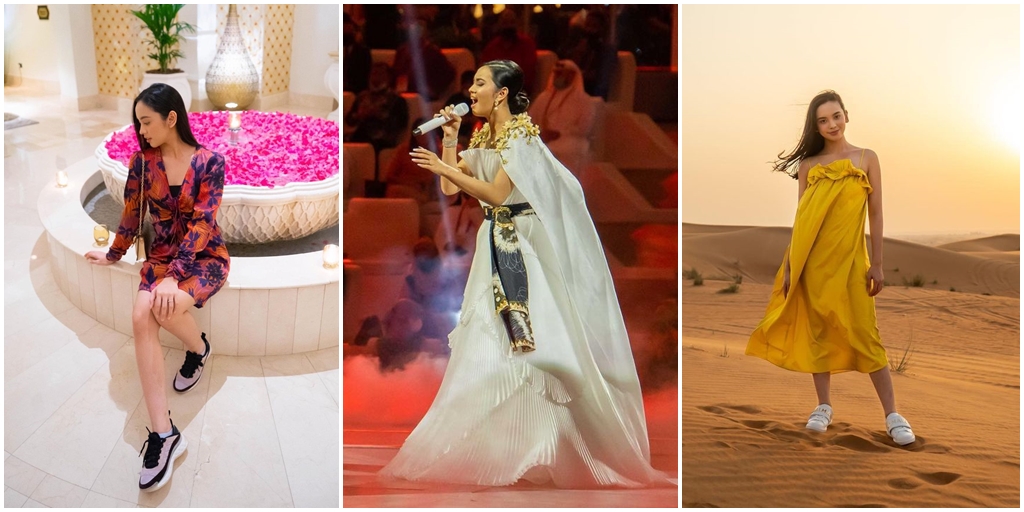 Stunningly Beautiful, Check Out 8 Photos of Lyodra Ginting's Activities in Dubai - Singing on a Grand Stage & Taking Photos in the Desert