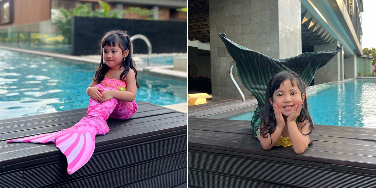 Beautiful in Mermaid Costume, Chava, Rachel Vennya's Second Daughter, Successfully Makes Netizens Gush