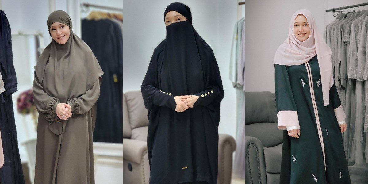 Beautifully Calming When Wearing Hijab, 10 Portraits of Maia Estianty Wearing Gamis for Umrah Preparation - Praised by Future In-laws