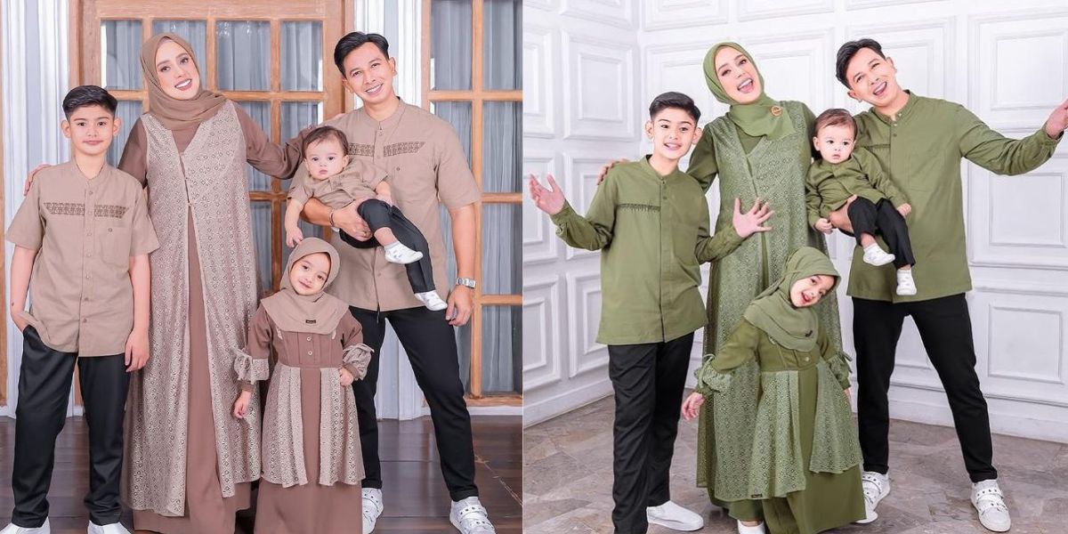 So Lovely! Here are 8 Coordinated Portraits of Fairuz A Rafiq's Harmonious Family that Often Appears in Matching Religious Outfits - Harmonious and Makes You Happy