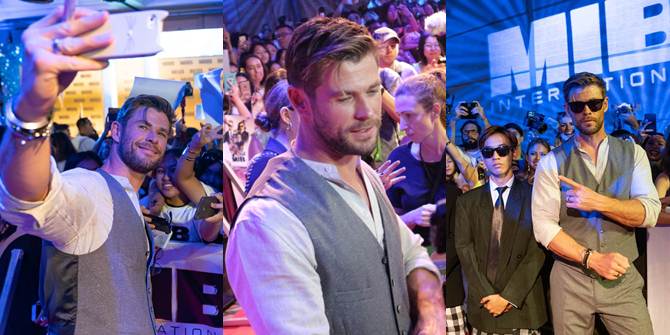 Chris Hemsworth Attends MEN IN BLACK INTERNATIONAL Fan Event in Bali