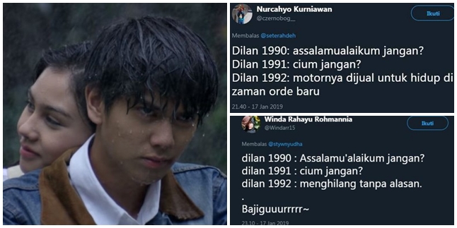 Comparison of 'DILAN 1990' & 'DILAN 1991' Tweets That Make You Laugh!