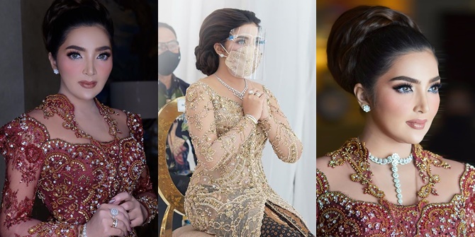 A Series of Photos Detailing Ashanty's Elegant Style at Aurel Hermansyah and Atta Halilintar's Wedding, Like Javanese Royalty!