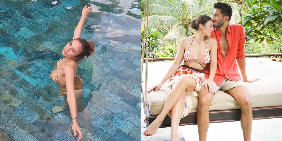 Row of Hot Photos of Wulan Guritno that Make Netizens Lose Focus, Sexy in Bra and Intimate with Lover - Playing Wet