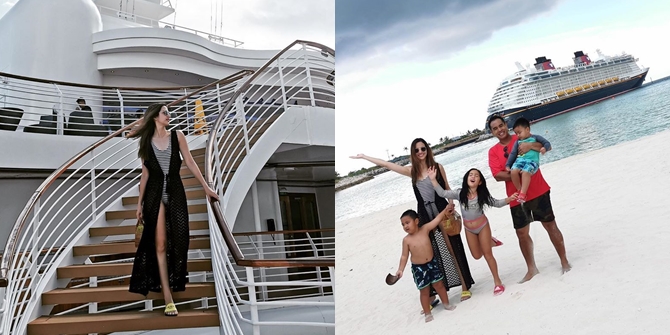 Family Vacation Photos of Nia Ramadhani, Cruising on a Cruise Ship