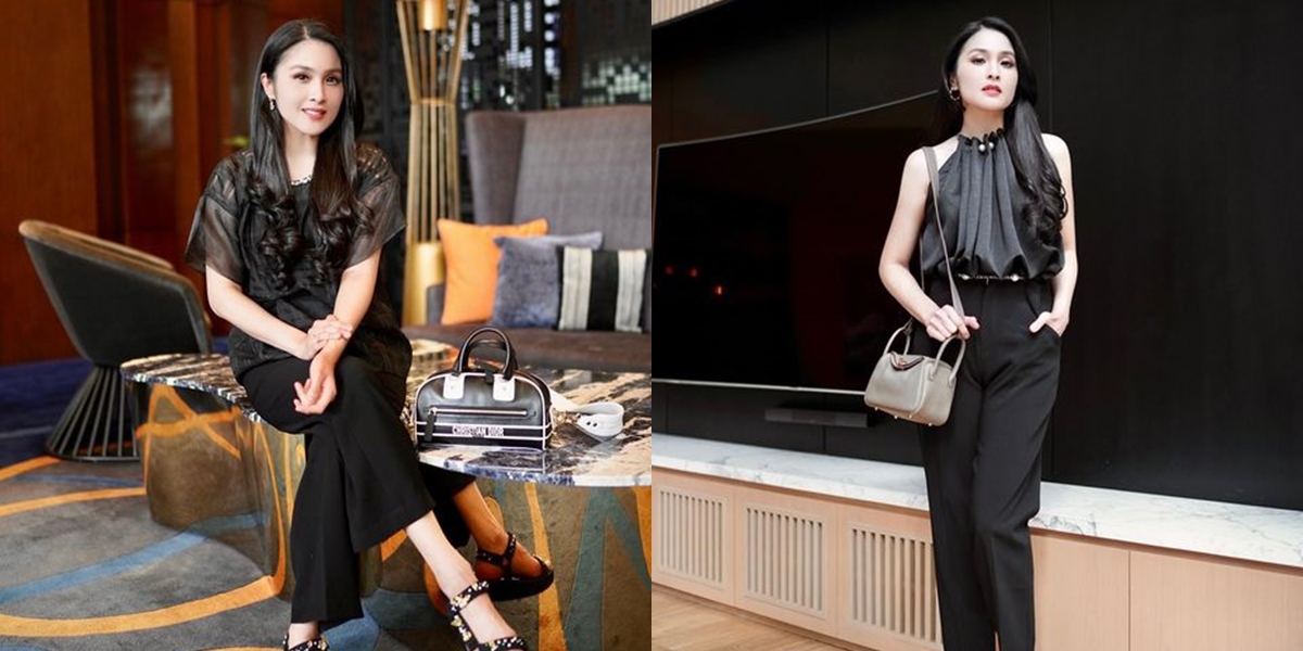 A Series of Beautiful Photos of Sandra Dewi's Fashionable Appearance Like a Mamba Girl, Glowing with All-Black Outfits!