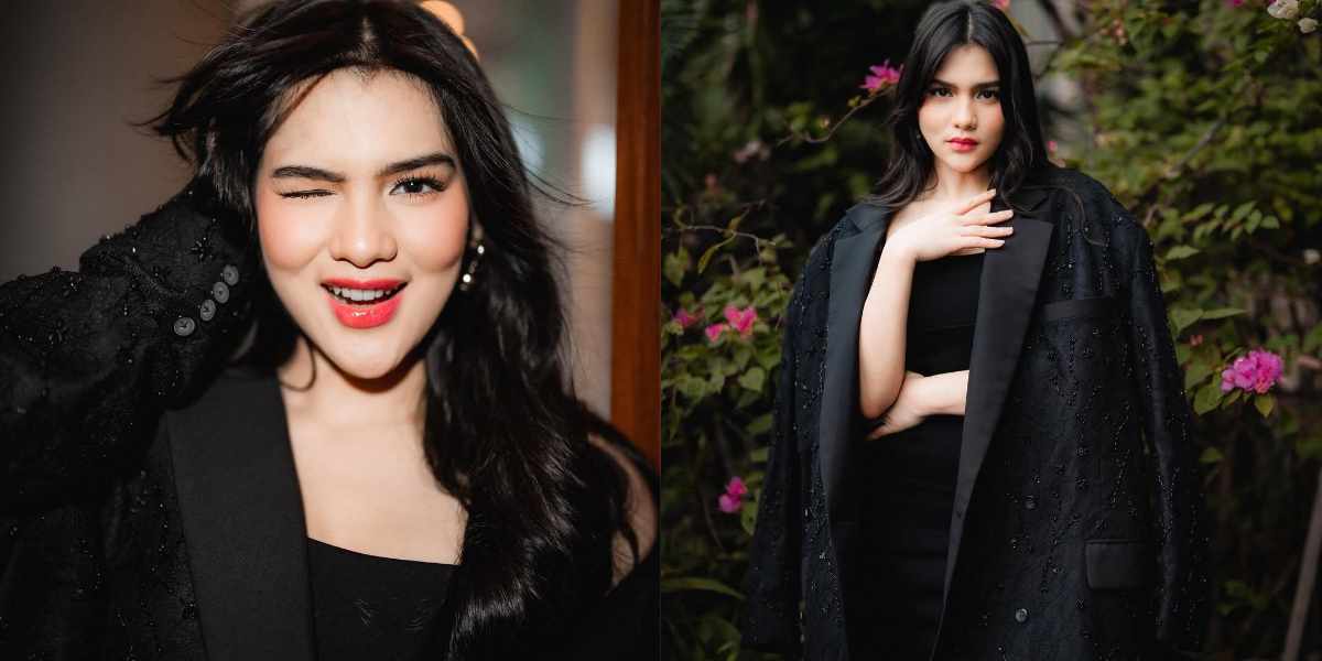 A Series of Portraits of Davina Karamoy in Mamba Girl Style, All-Black Outfit But Her Beauty Shines On