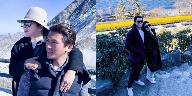 Series of Photos of Syahrini and Reino Barack's Romantic Vacation Diary in Japan, Continuing the Journey to the Mountains to Enjoy the Snow