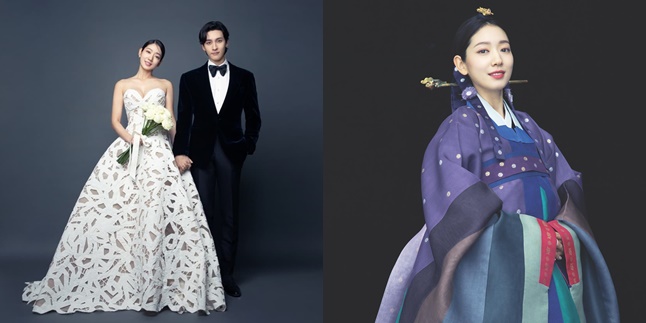 A Series of Portraits of Park Shin Hye's Wedding Gown, One of Which is Estimated to be Worth IDR 250 Million