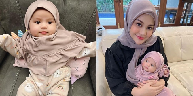 Taught to Cover Aurat Since Childhood, Here's the Portrait of Baby Ameena, Aurel Hermansyah's Daughter, Wearing Hijab: Cute and Adorable!