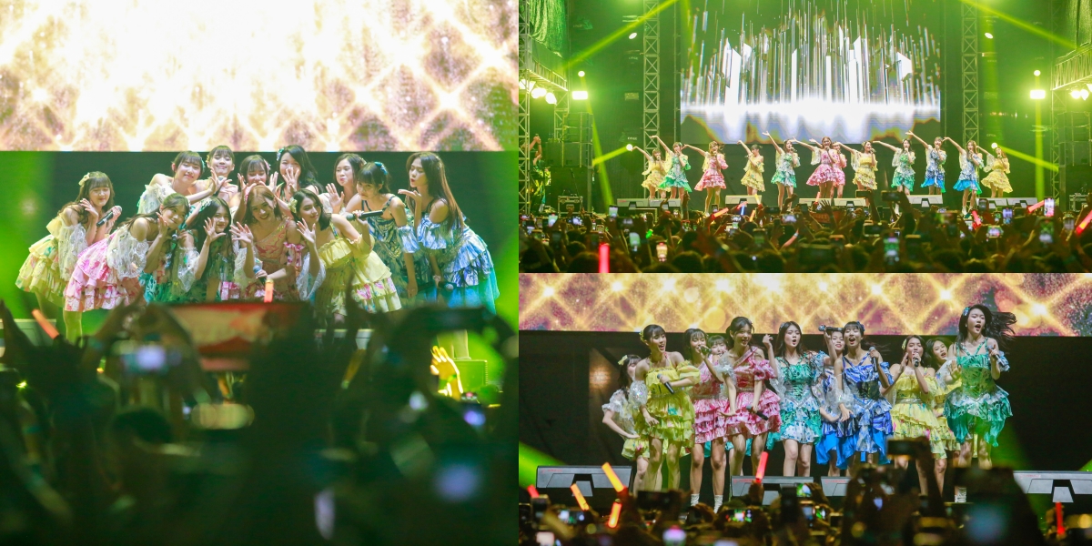 Flooded with WOTA, 10 Photos of JKT48 Shaking the Stage at Kapanlagi Buka Bareng BRI Festival 2024 - Greeting the Audience with Enthusiasm