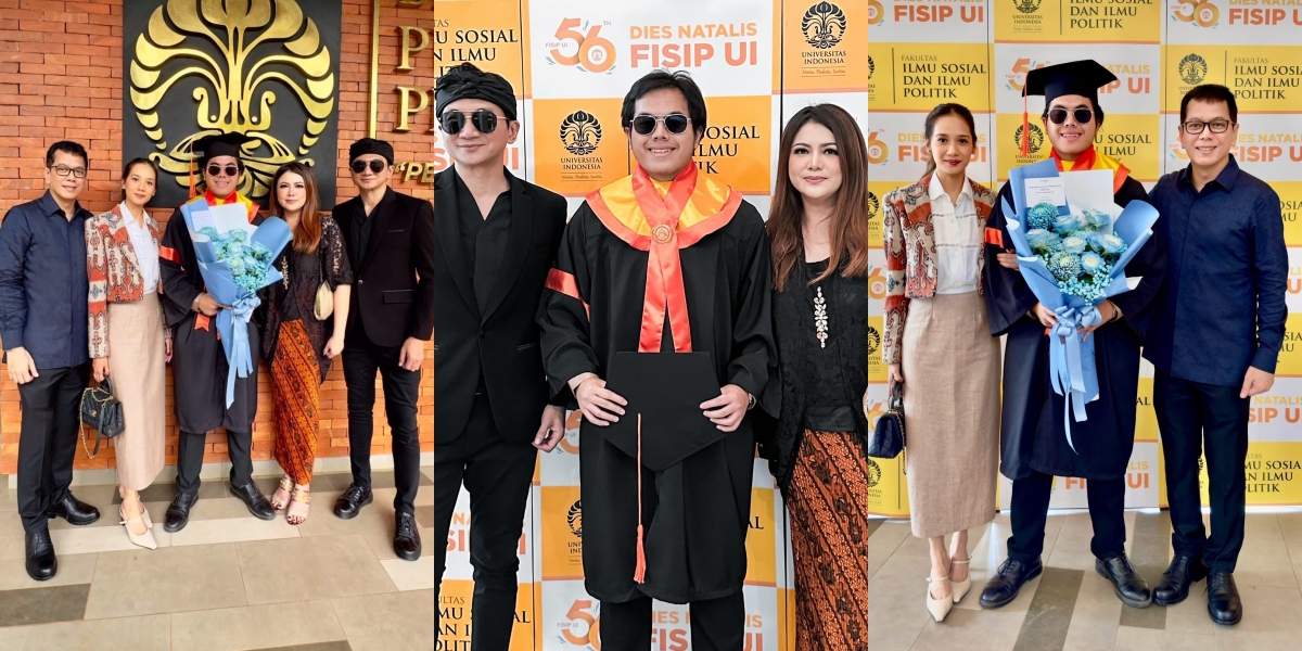 Accompanied by Two Mothers and Two Fathers, 10 Photos of Salva, Wishnutama's Child, Graduating with Cum Laude Predicate at the University of Indonesia