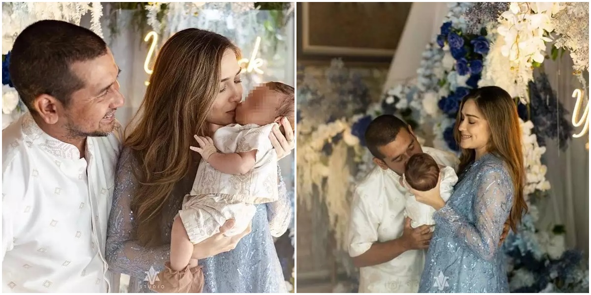 Dominating Blue Color, Here are 8 Sweet Moments of the Third Child's Aqiqah of Yasmine Wildblood