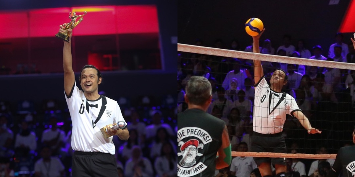 Dubbed Asahi Azumane, Here are 11 Portraits of Dwi Sasono as the Best Player in the Volleyball Match Between The Prediksi and The Actors