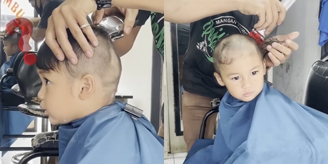 Known as the Sultan's Child, Portrait of Kiano, Baim Wong's Son, Getting a Haircut at the Barber