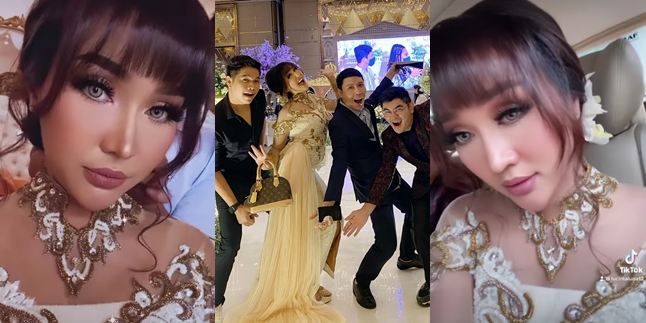 Called Even More Beautiful, 9 Photos of Lucinta Luna Attending Ria Ricis and Teuku Ryan's Wedding - Fun Joining the Bridesmaids in Throwing the Bouquet