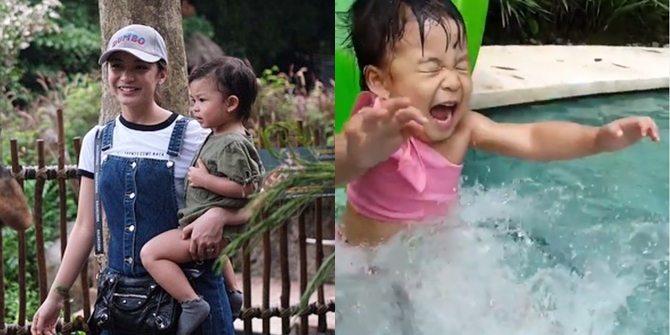 Nastusha's Expression on Vacation in Bali, Fearlessly Sliding