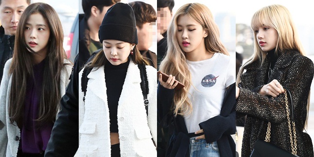 Fashion Airport Stylish Member BLACKPINK Departing to Jakarta