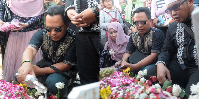 Foto - Olga Meninggal, Vokalis Wali Datang Berziarah dan Berdoa