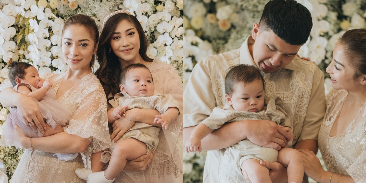 Baby Issa's Aqiqah Photos with Nikita Willy's Cousin, The Baby's Foreign Face Becomes the Highlight