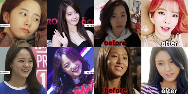 FOTO BEFORE AFTER MAKE UP ARTIS  KOREA  TETAP CANTIK 