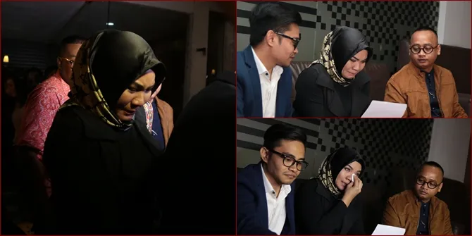 FOTO: BUAT PERNYATAAN CERAIKAN ALDI TAHER, TANGIS GEORGIA 
