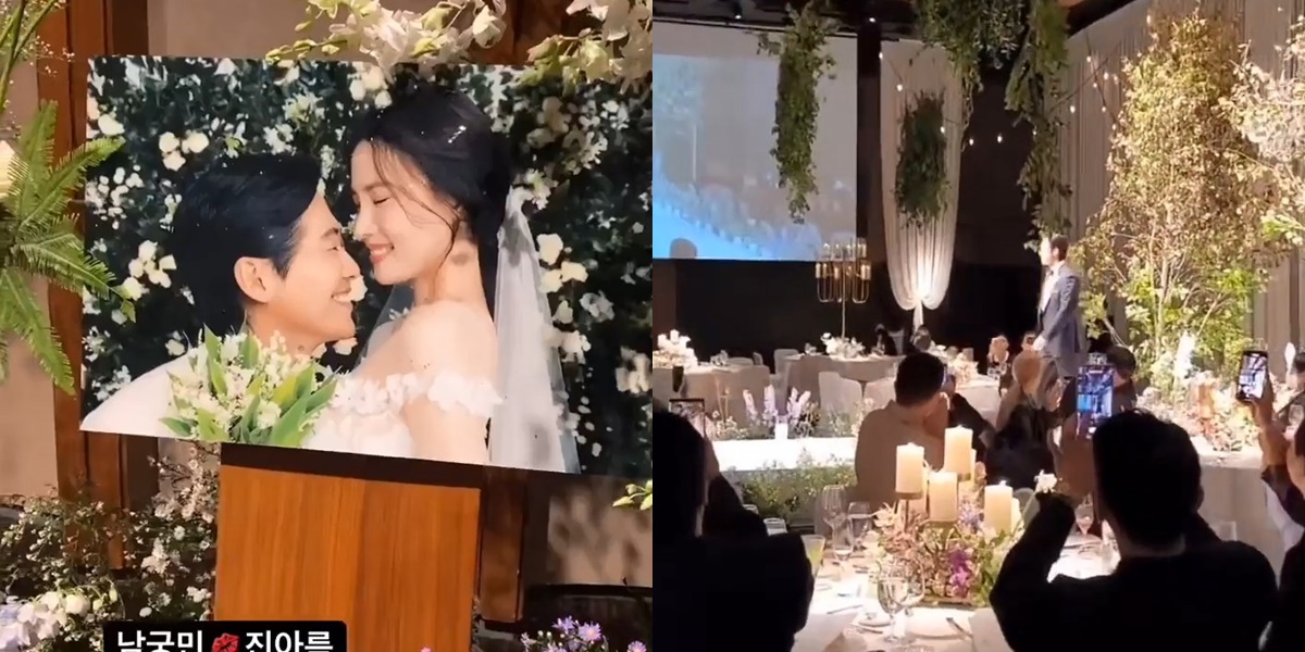 Namgoong Min and Jin Ah Reum Wedding Decoration Photos, Their Kisses Highlighted on the Big Screen