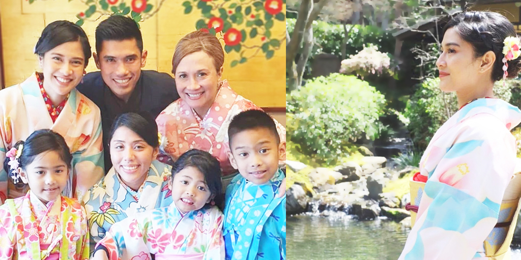 Photos of Dian Sastro and Family Wearing Kimono in Japan, Perfect