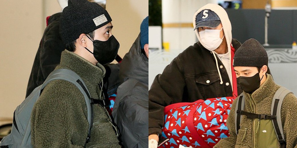 D.O. EXO's Photos at the Airport After Returning from Vacation in Japan with Friends, No Longer Wearing Glasses After Lasik Surgery