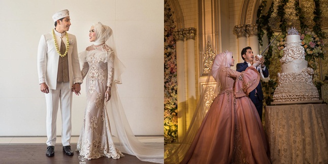  FOTO  Dress Cantik Mewah di Nikahan  Medina Zein Adik Ayu 