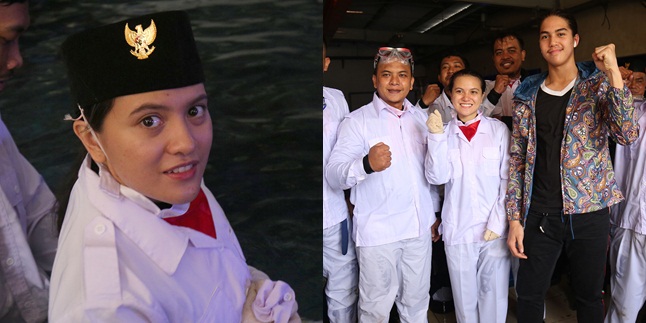 FOTO: EL RUMI DATANG, MARSHA ARUAN KIBARKAN BENDERA DI 