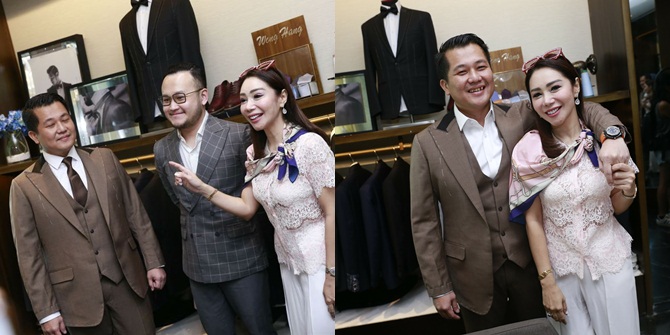 Foto Femmy Permatasari Accompanies Future Husband Fitting Wedding Suit