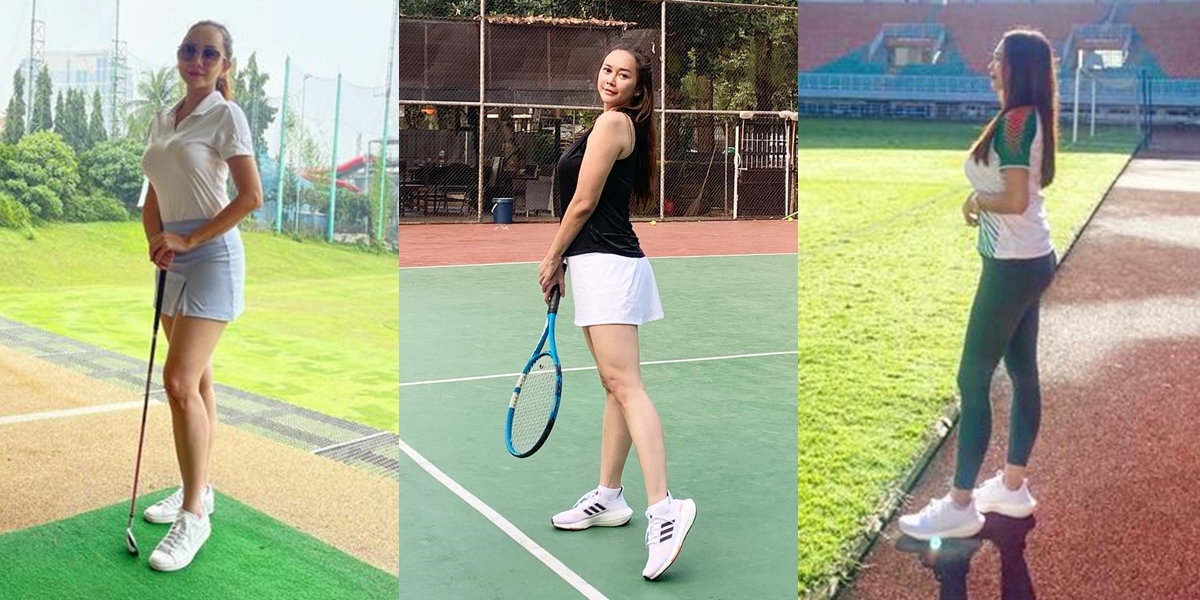 Photos of Aura Kasih While Playing Golf to Tennis, Hot Mom Shows Beautiful Charm and Amazing Body Goals!