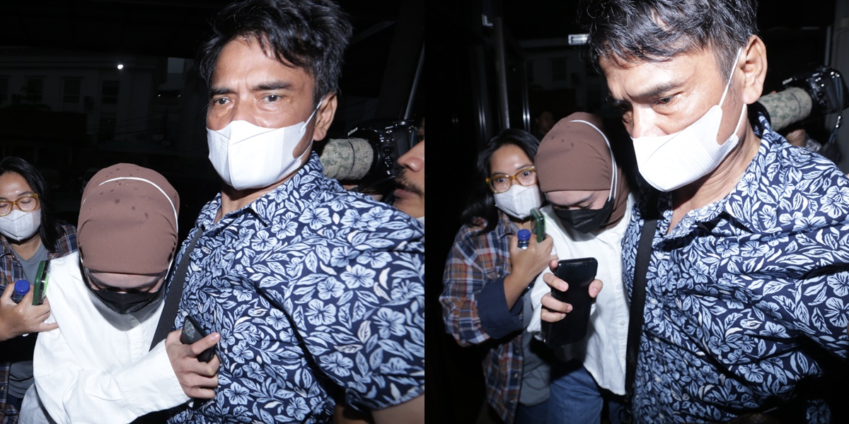 Photos of Lesti Kejora's Father Accompanying Her to the Police Station, Netizens Sympathize with His Resilience