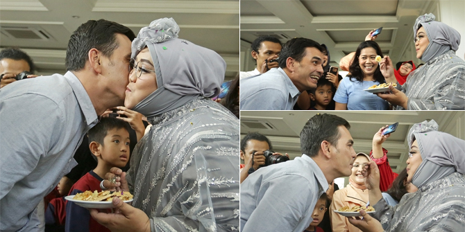 PHOTO: Celebrating 45th Birthday, Rina Gunawan & Teddy Syach Affectionate