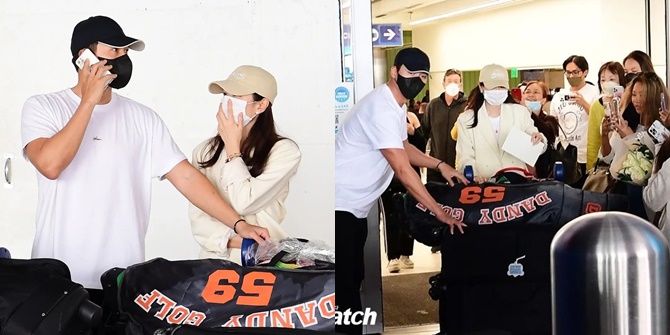 Photo of Hyun Bin and Son Ye Jin at LA Airport Without Bodyguards, Greeted by Many Fans and Confused in Finding a Car