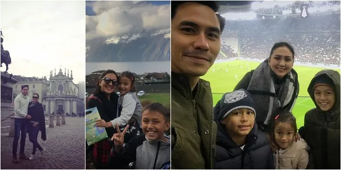 FOTO: LIBURAN KELUARGA DARIUS - DONNA, AJAK ANAK KELILING 