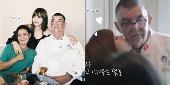 Photo of Lisa BLACKPINK & Her Stepfather from Switzerland, Warm and Full of Love