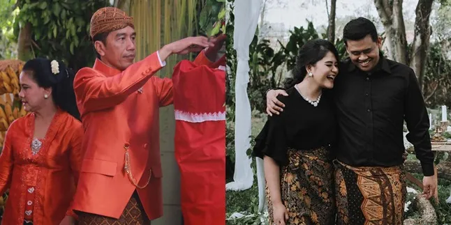 FOTO: Momen Jokowi Panjat Tangga Pasang Bleketepe Jelang Siraman