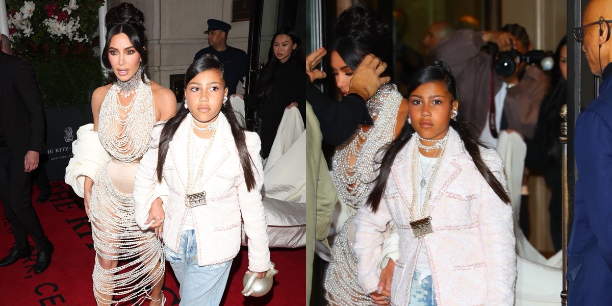 Photo of North West accompanying Kim Kardashian at the 2023 Met Gala, Already a Beautiful and Fashionable Teenager 