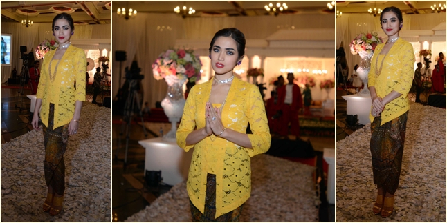 FOTO PAKAI KEBAYA  KUNING  JESSICA ISKANDAR JADI PUSAT 