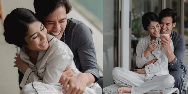 FOTO: PAKAI PIYAMA - GENDONG, PREWED ROMANTIS TARRA BUDIMAN - GYA - KapanLagi.com