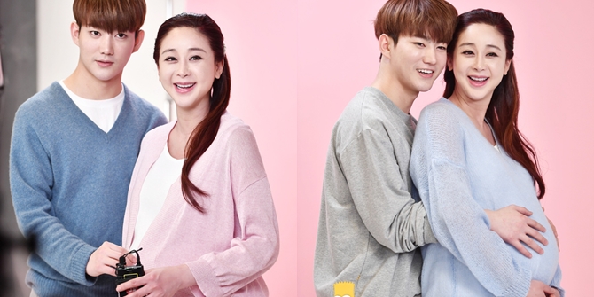 PHOTO: Showcasing Baby Bump, Ham So Won - Jin Hua Very Affectionate