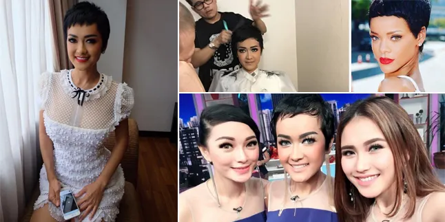 FOTO: PANGKAS HABIS RAMBUTNYA, JULIA PEREZ SECANTIK 