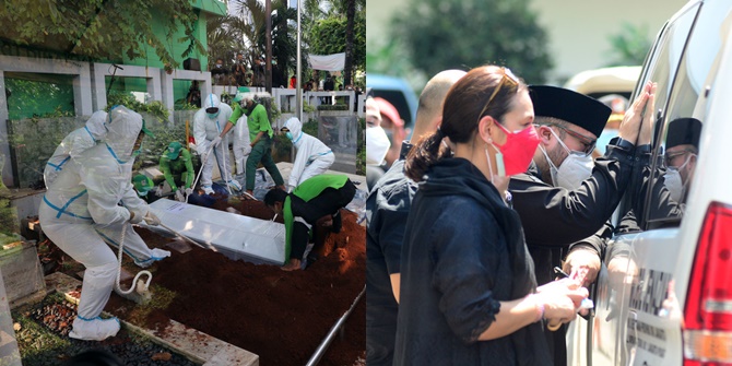 Funeral Photos of Rachmawati Soekarnoputri with Covid Protocol, Didi Mahardika Cries Near the Hearse