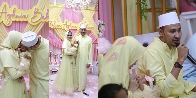 PHOTO of Kartika Putri's Child Aqiqah - Habib Usman, Cute with Yellow Nuance