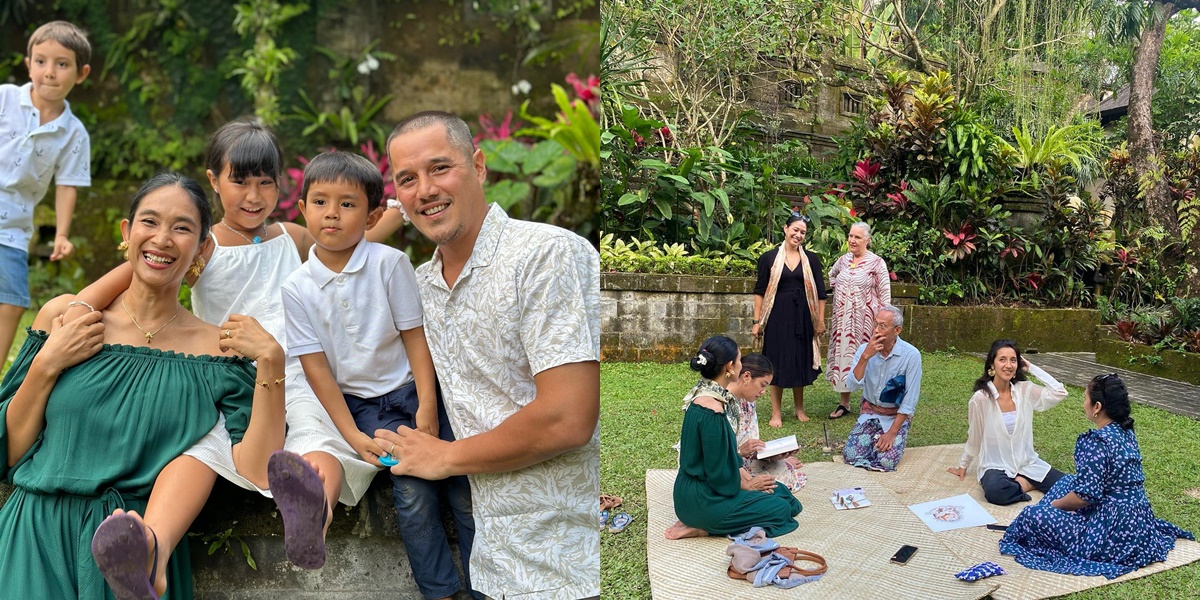 Simple Birthday Celebration Photos of Happy Salma, Despite Being a Noble, Held a Small Party on a Mat