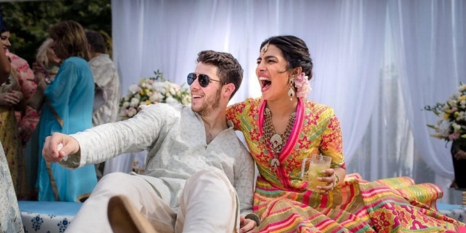 Priyanka Chopra and Nick Jonas' Happy Laughter at the Mehendi Ceremony